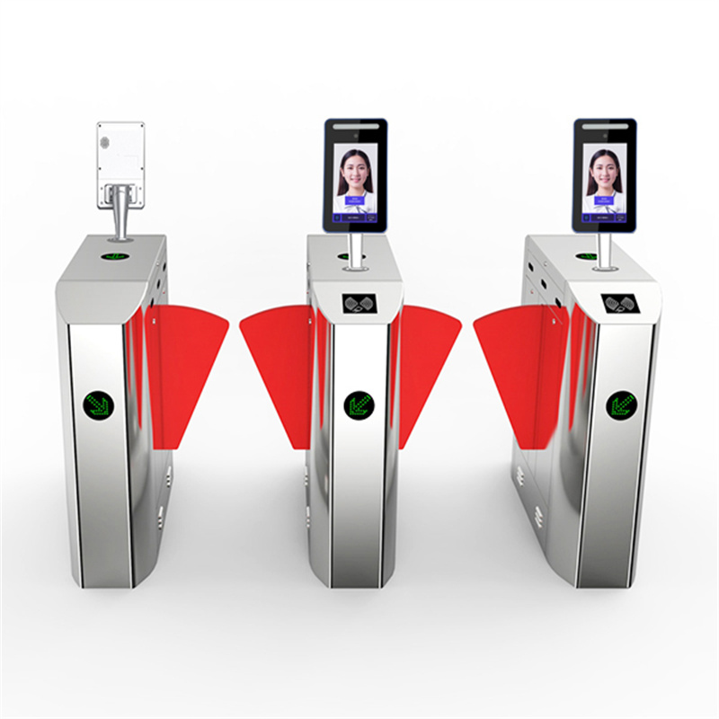 Face Recognition  Stainless Steel Swing Flap Turnstile Gate